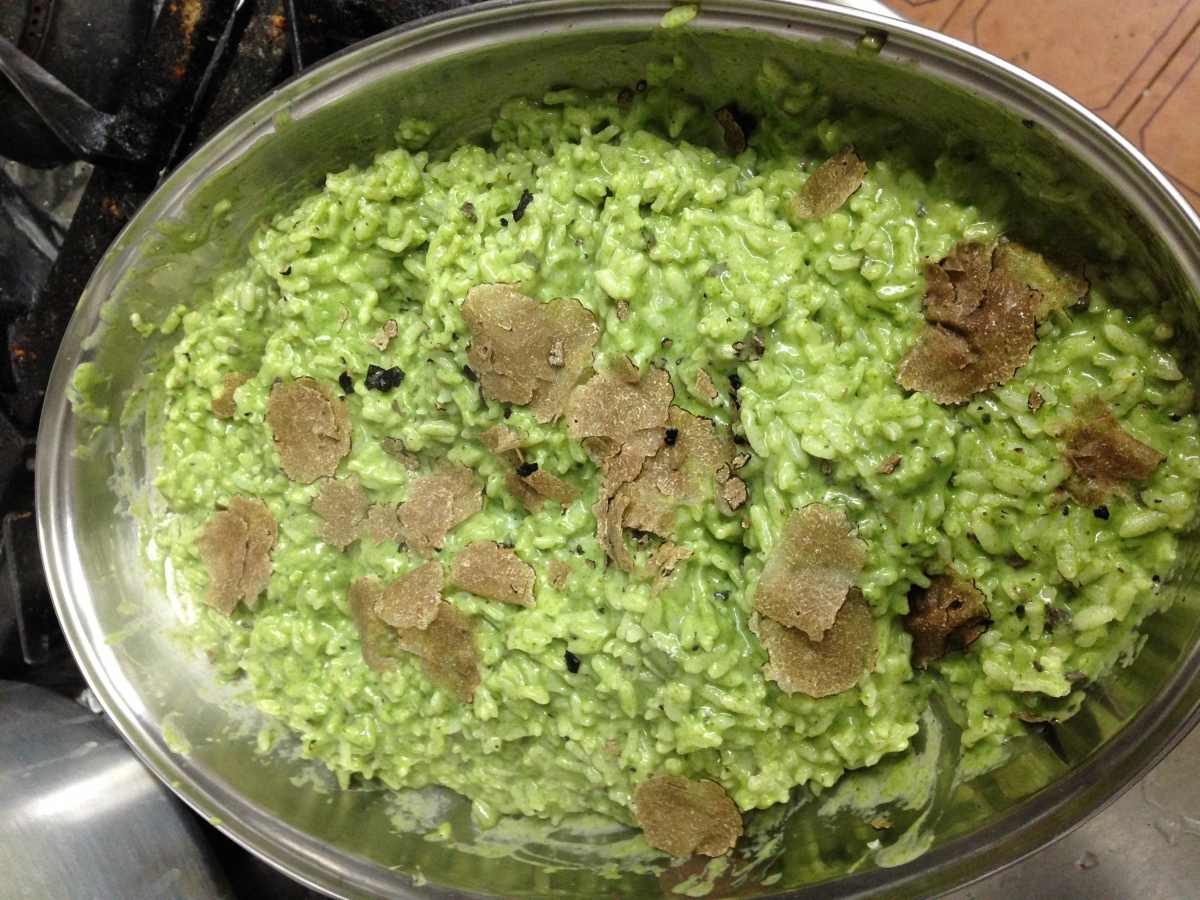 risotto verde al tartufo  